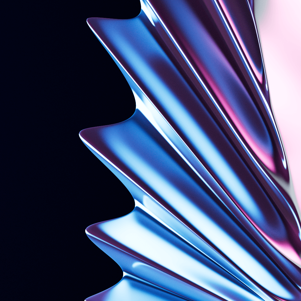 A close crop of the GLAAD statuette’s polished points against black.