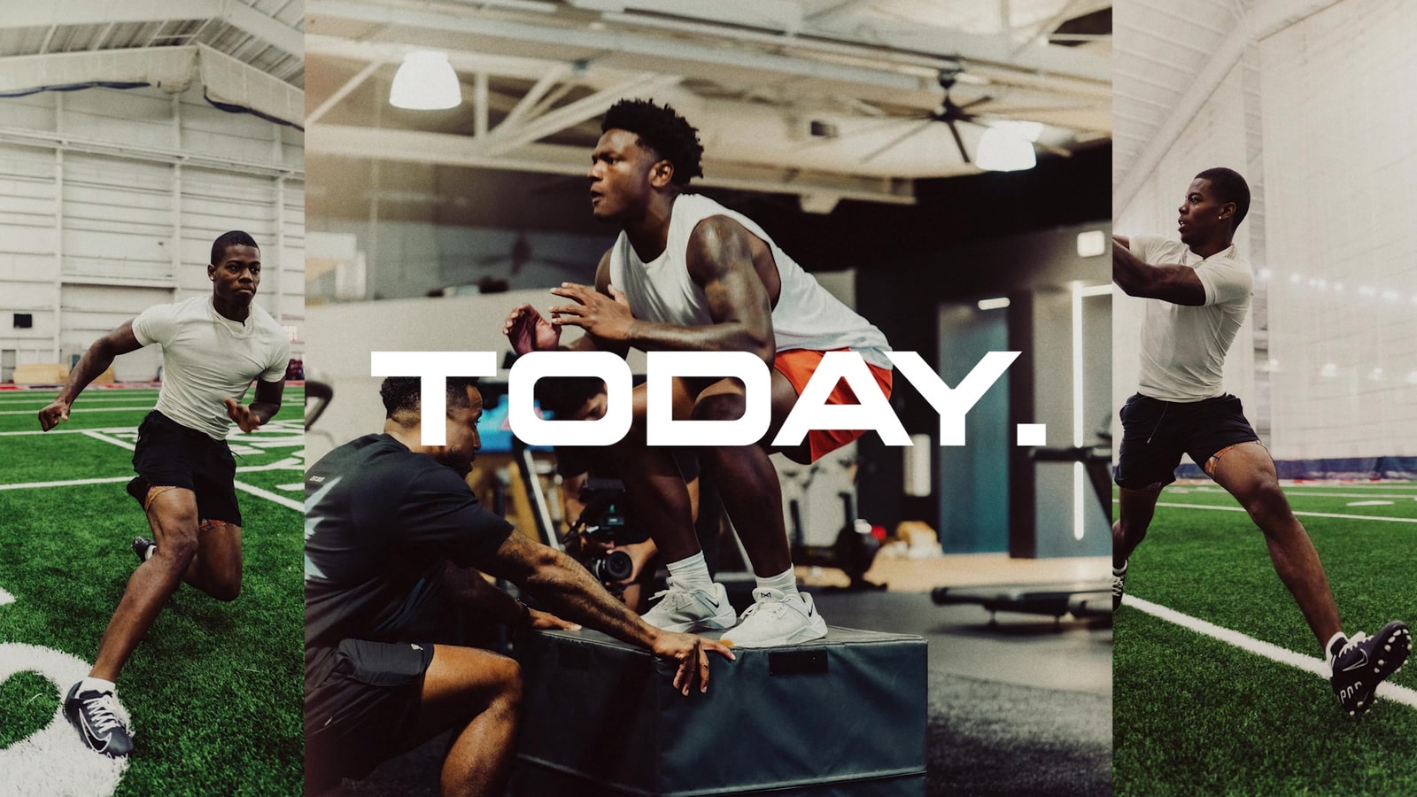 A collage of football training and recovery footage carries the word TODAY.